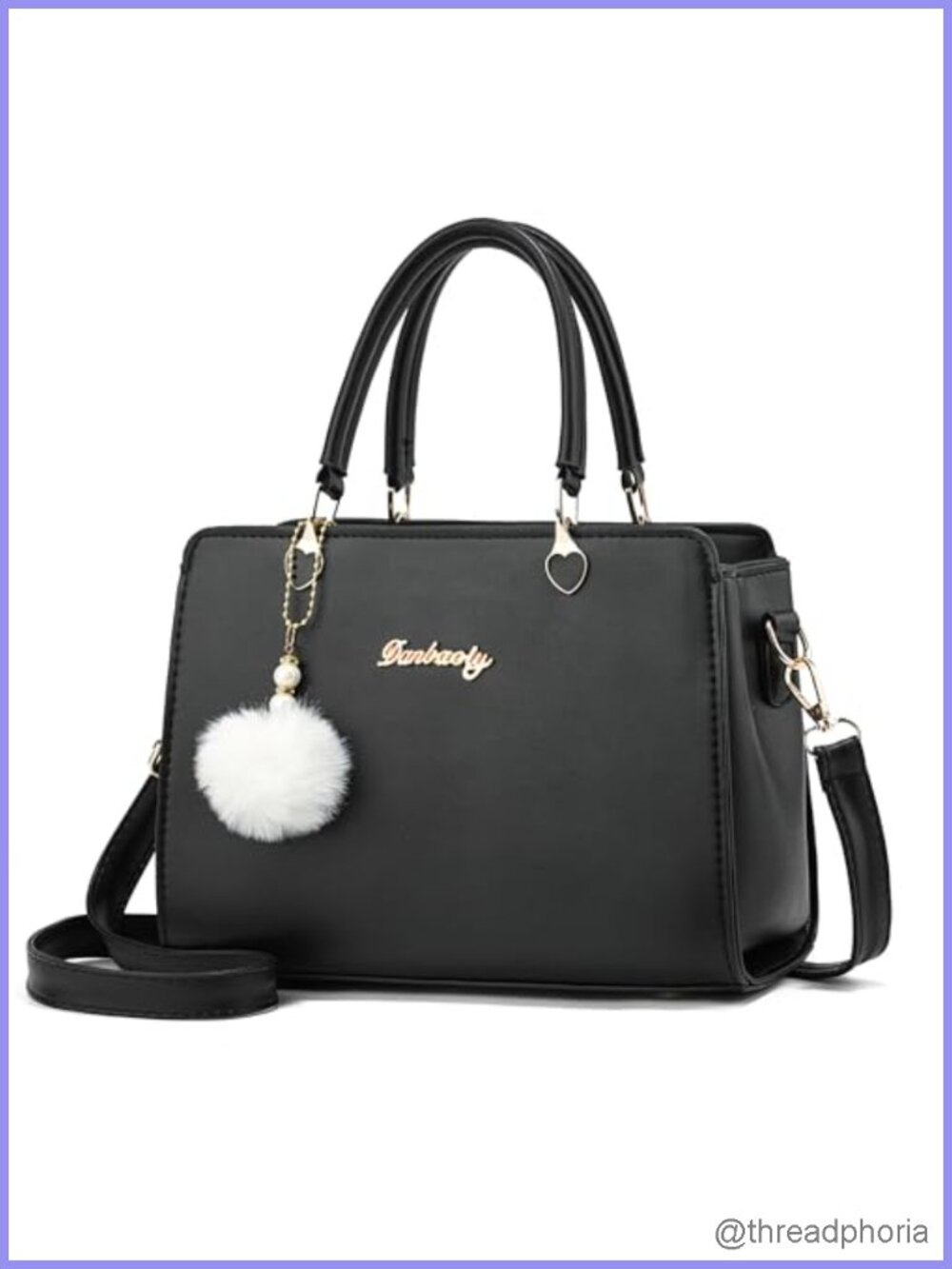 Small PU Leather Satchel Crossbody Bag Top Handle Women's Purse